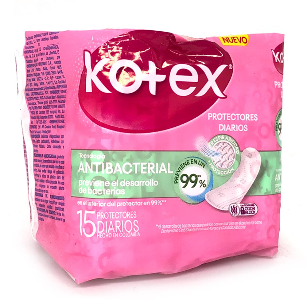 Protector Diario Kotex Antibacterial 15 Unidades