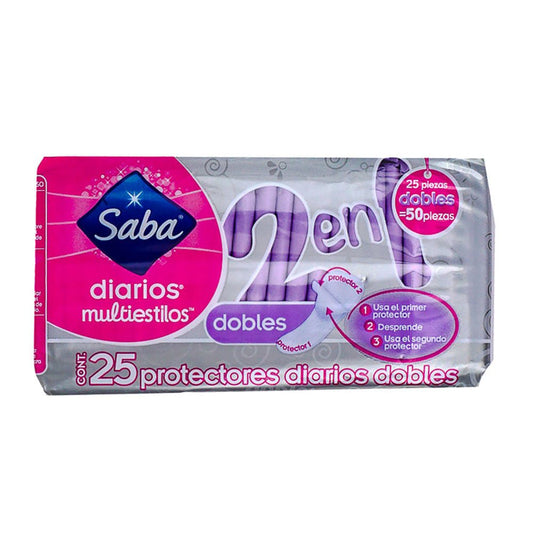 Protector Diario Saba Multiestilo 25 Piezas
