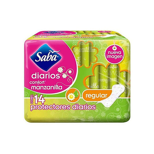 Protectores Diarios Saba Manzanilla 14 Piezas