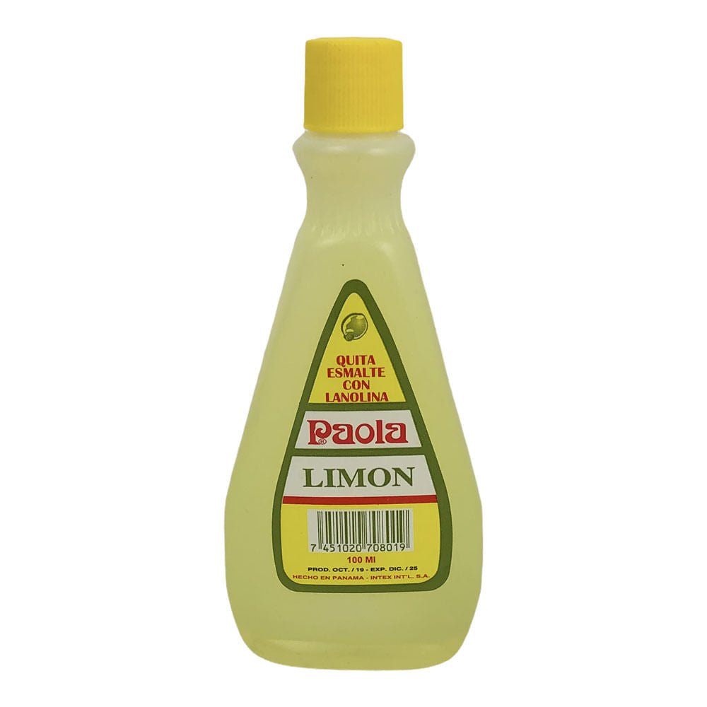 Removedor de Esmalte Paola Con Limon 100 ml