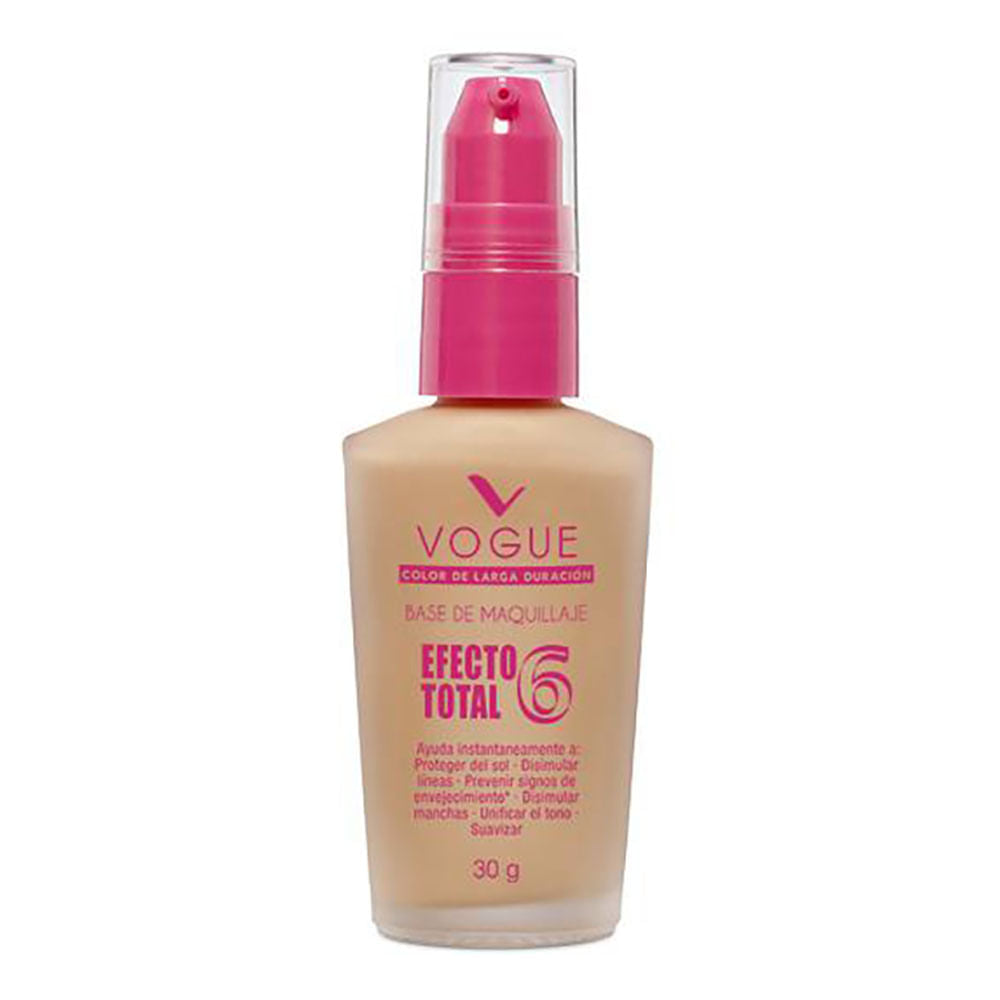 Base Vogue Efecto Total 6 Valv Piel 30G