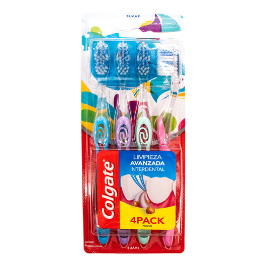 Cepillo Dental Colgate Suave 4 Piezas