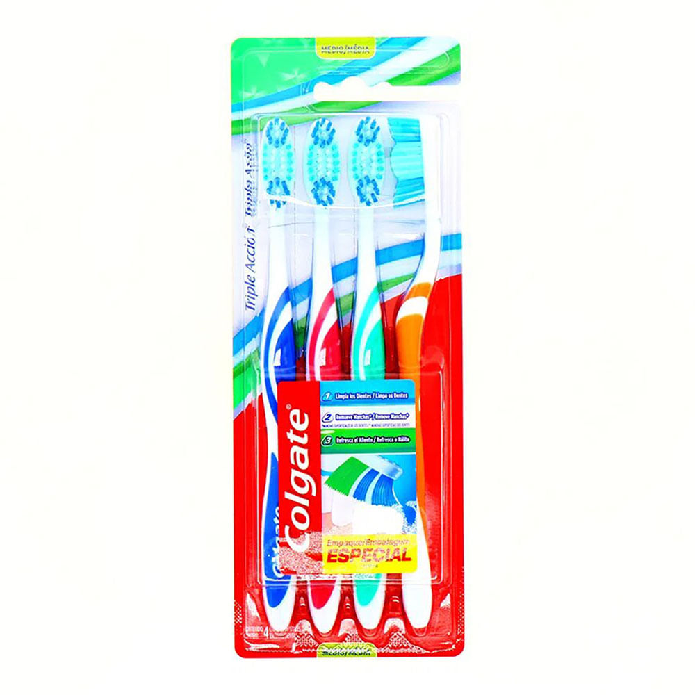 Cepillo Dental Colgate Triple Acción 4 Piezas - Surtido