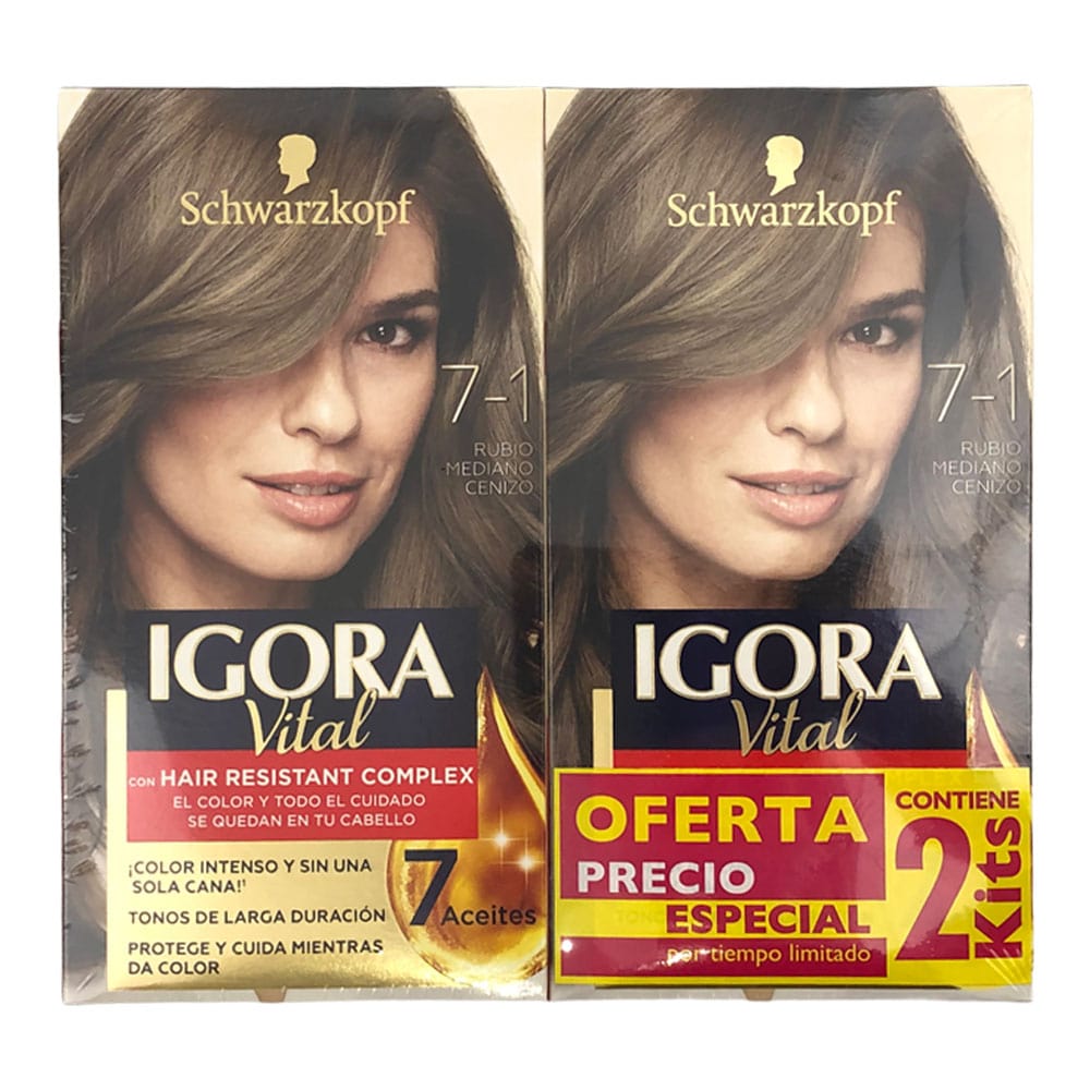 2 Kit Tinte Igora Vital Rubio Claro