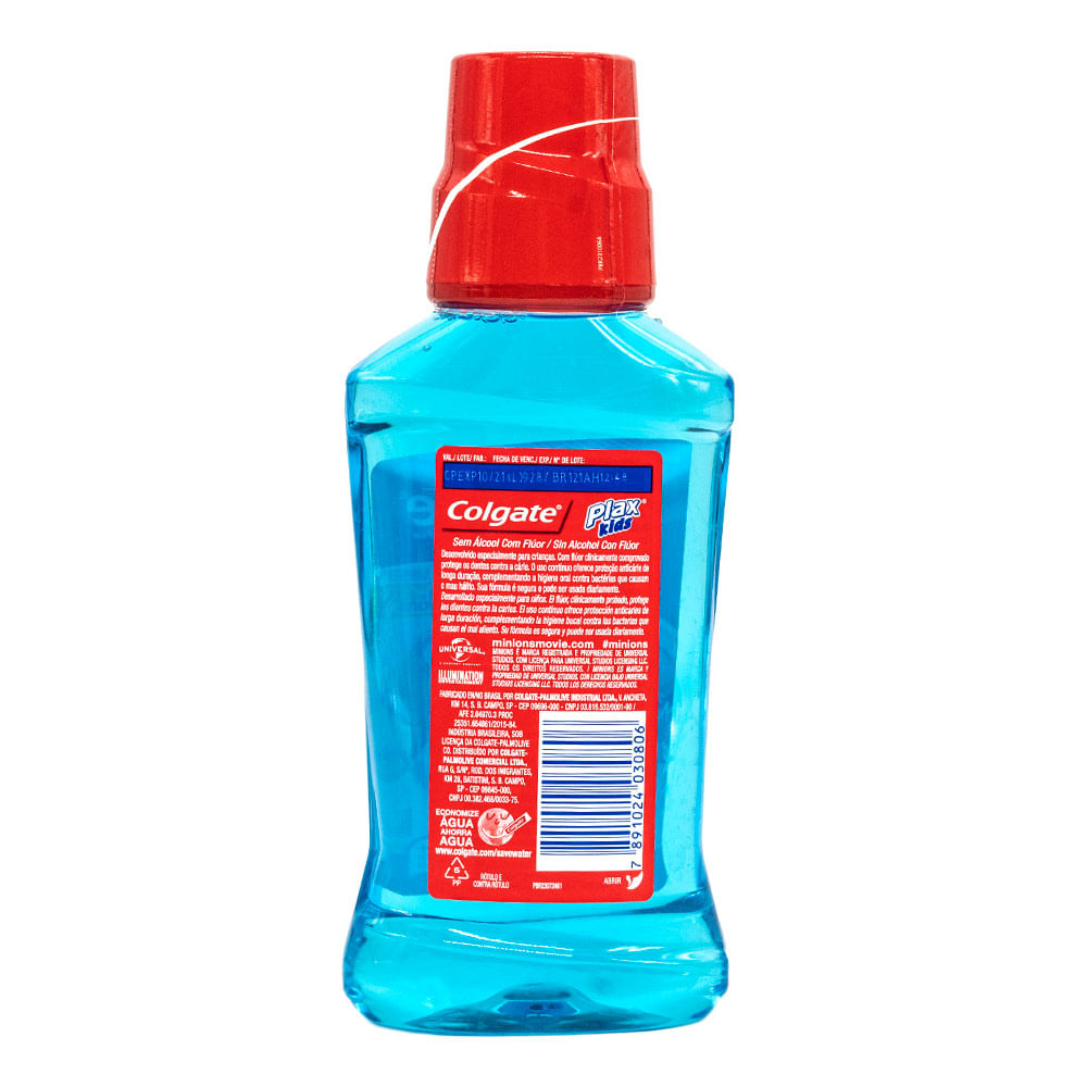 Enjuague Bucal Colgate Plax Kids Minions 250 ml