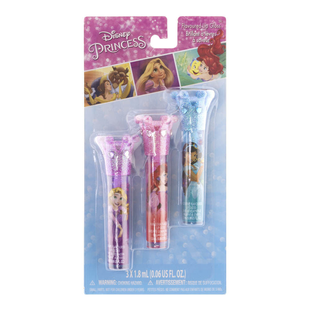Brillo Labial Princess Disney Set 3 Piezas