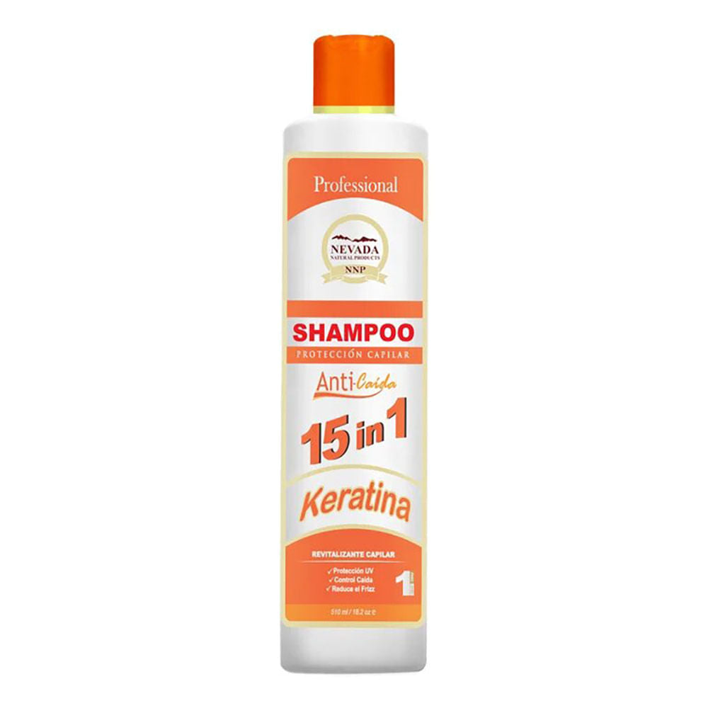 Shampoo Nevada Keratina 15 en 1 Anticaída 510 ml