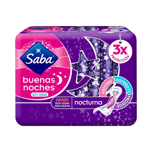 Tollas Sanitarias Saba Buenas Noches Sin Alas 10 Unidades