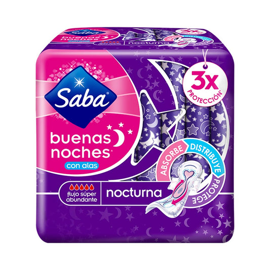 Tollas Sanitarias Saba Buenas Noches Con Alas 12 Unidades