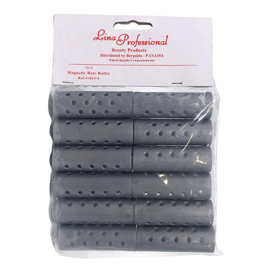 Rollos Magnéticos Lina Professional Para el Cabello 12 Piezas