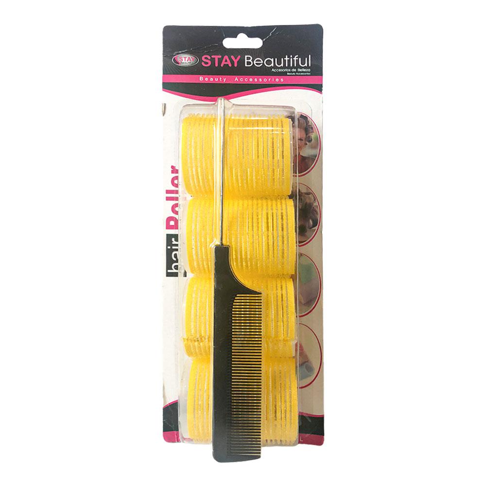 Set de Rollos y Peinilla Stay Beautiful de Velcro - Surtido