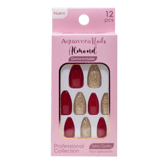 Uñas Falsas Aquavera Almond 4 Para Dama