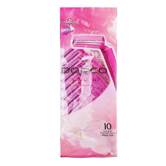 Rasuradora Dorco Doble Hoja Para Dama 10 Piezas