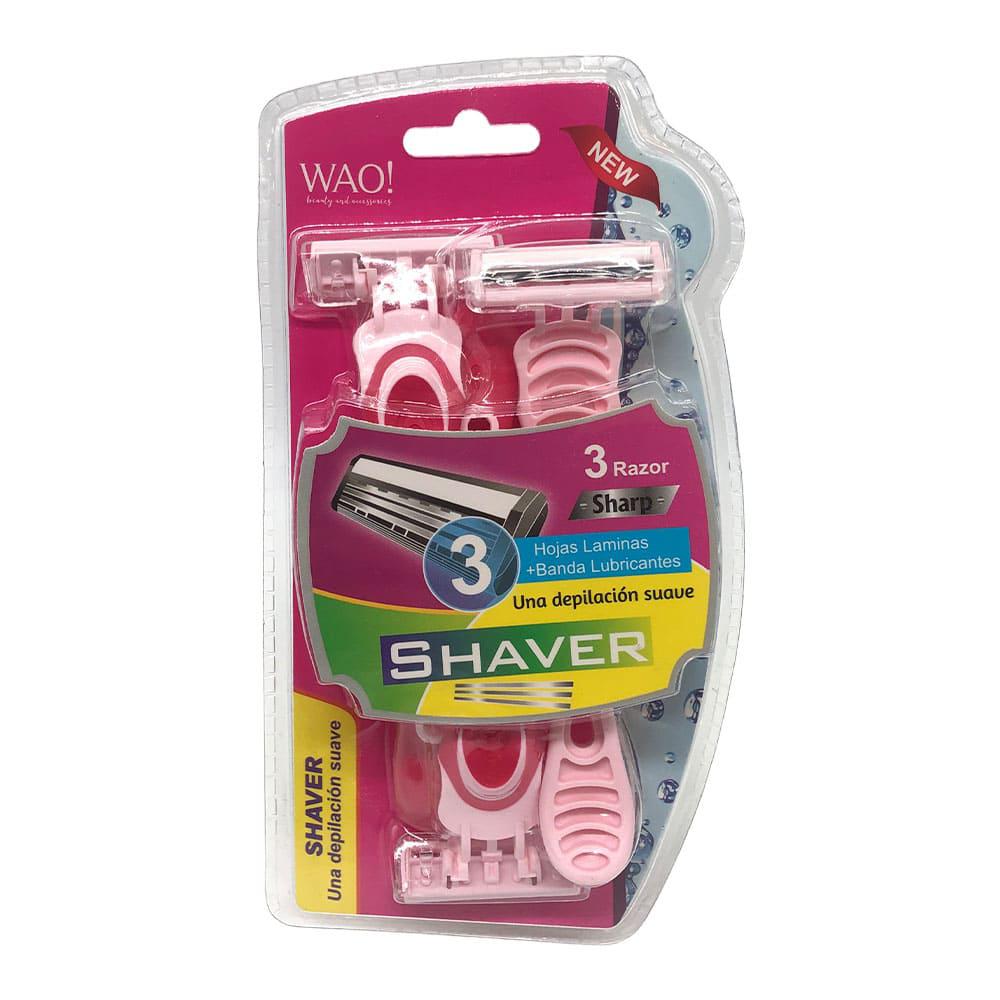 Maquina Afeitar Stay Rosada 3Pza