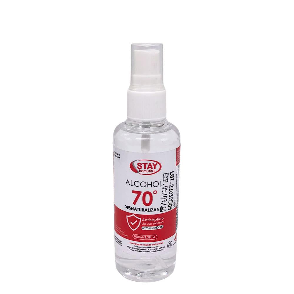 Alcohol Desnaturalizado Stay Beautiful en Spray 70° de 100 ml
