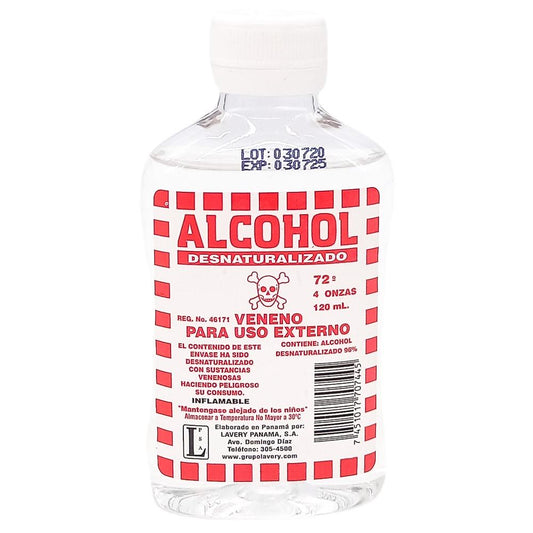 Alcohol LH Desnaturalizado al 96% 120 ml