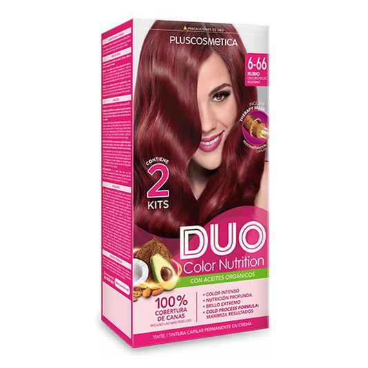 Tinte Duo Kit Colorcream Rubio Oscuro Rojo Rojísimo #6-66