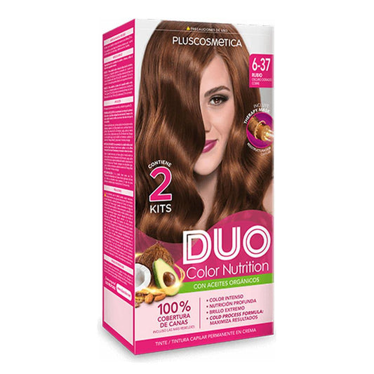 Tinte Duo Kit Colorcream Rubio Oscuro Dorado Cobre #6-37