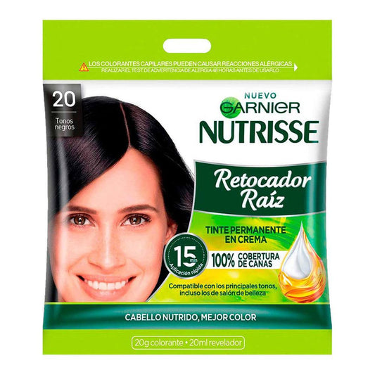 Tinte Retocador de Raíz Garnier Nutrisse 20 Negro
