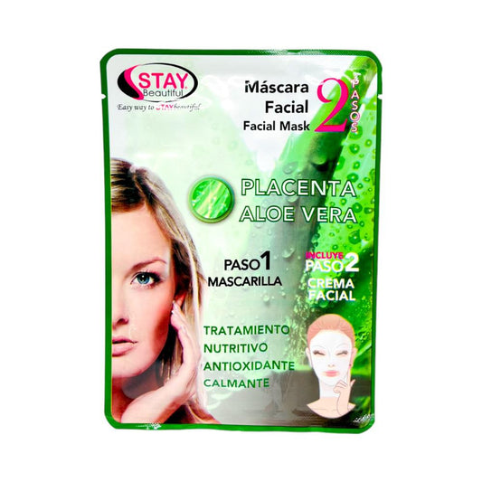 Mascara Facial 2 En 1 Placenta Aloe Vera