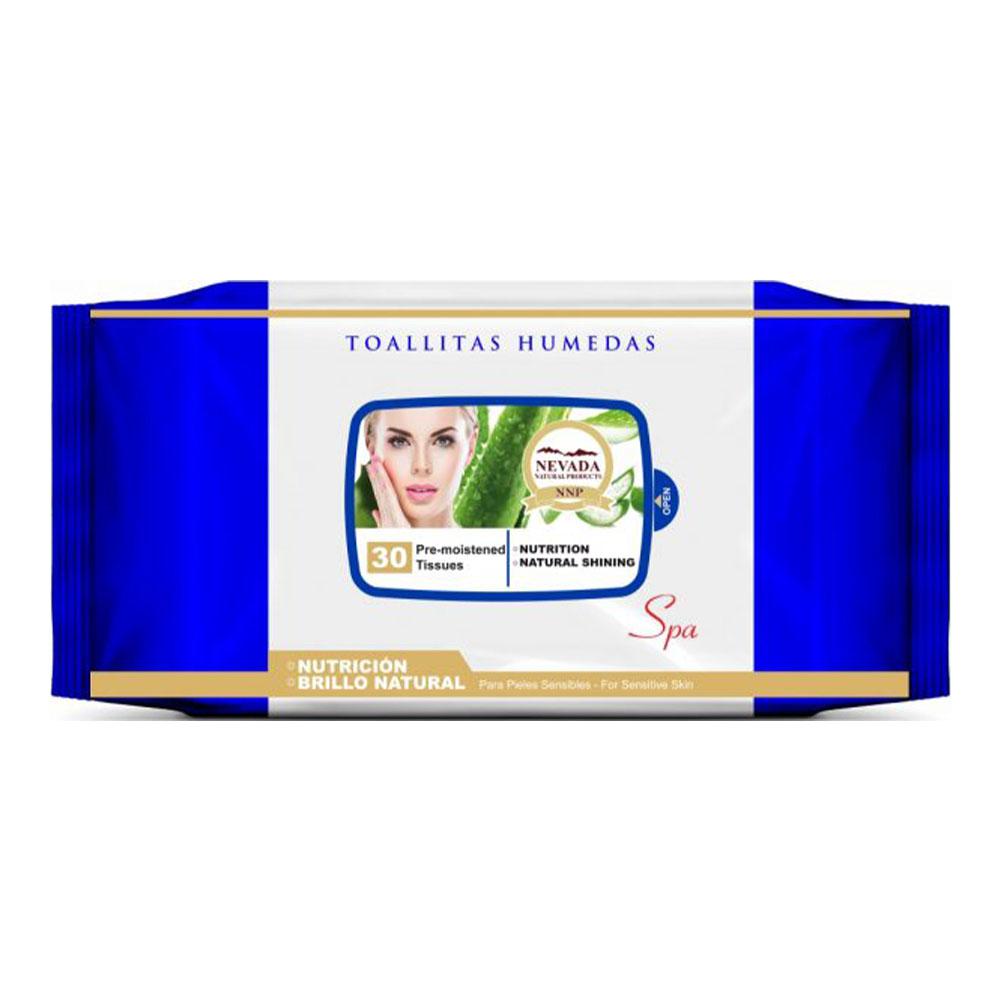 Toallitas Desmaquillantes Nevada Con Aloe Vera 30 Unidades