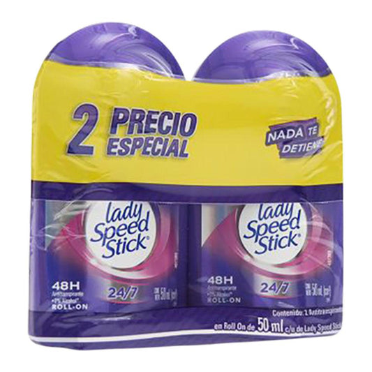 Desodorante en Roll On Lade Speed Stick Powder Fresh 2 Piezas