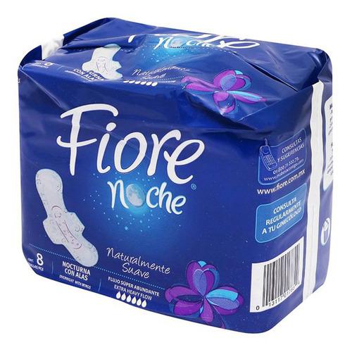 Toalla Sanitaria Nocturna Con Alas Fiore 8 Piezas