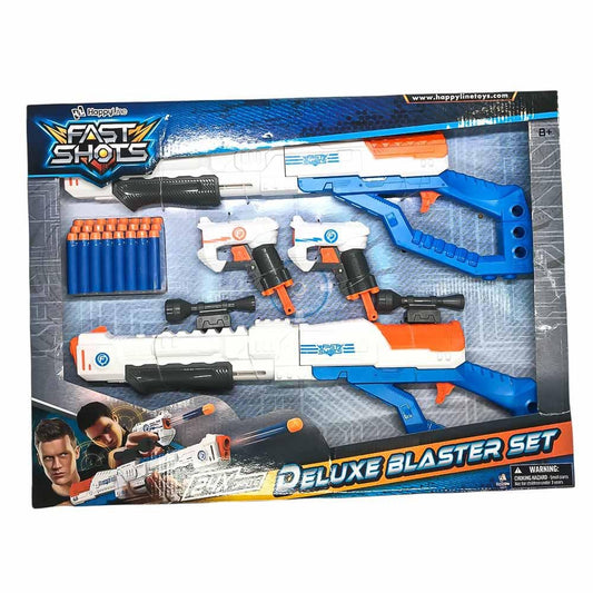 Set Deluxe 4 Lanzadores Fast Shots 24 Dardos