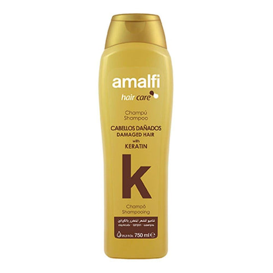 Shampoo Amalfi Con Keratina Para Cabello Dañado 750 ml