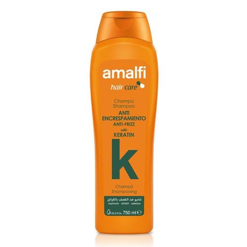 Shampoo Amalfi Con Keratina Para Cabello Encrespado 750 ml
