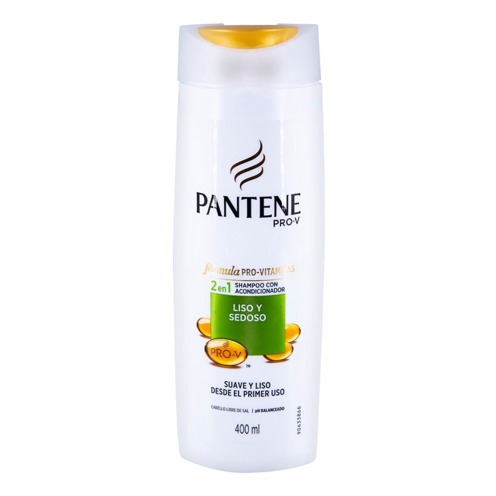 Shampoo y Acondicionador 2 En 1 Pantene Liso y Sedoso 400 ml