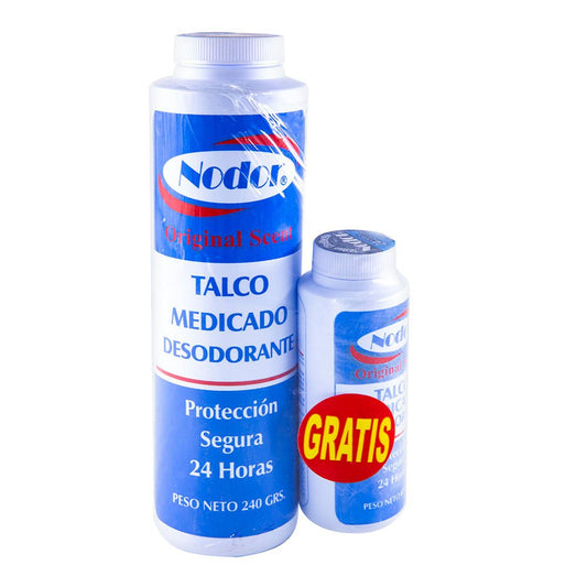 Talco Medicado Desodorante Nodor Original Duo-Pack