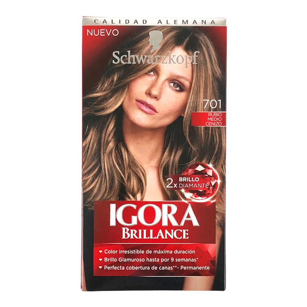 Tinte Igora Brillant Rubio Medio Cenizo