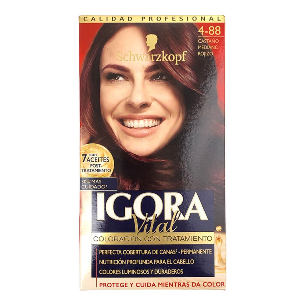 Tinte Igora Vital Castaño Mediano Rojizo
