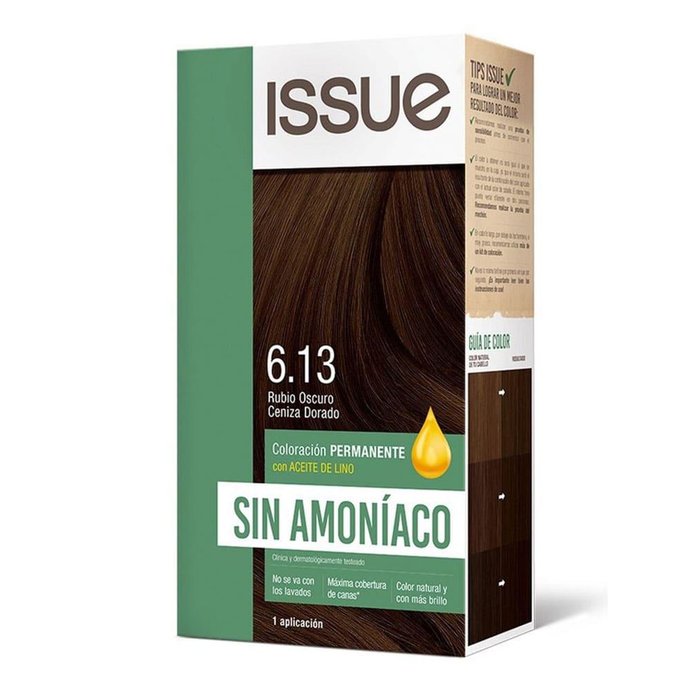 Tinte Issue Sin Amoníaco Rubio Oscuro Cenizo Dorado 6.13