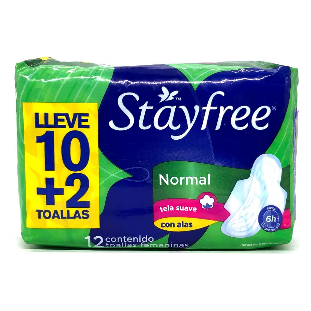Toalla Sanitaria Stayfree Normal Con Alas