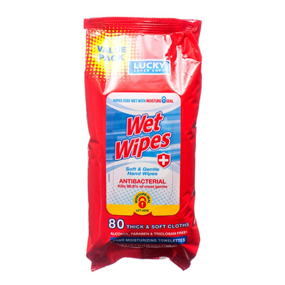 Toallas Antibacterial Wet Wipes 80 Piezas