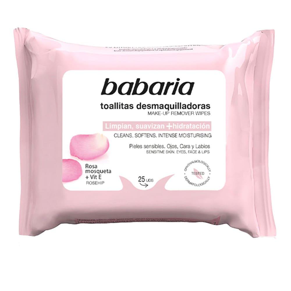 Toallas Desmaquilladoras Rosa Mosqueta Babaría 25 Unidades