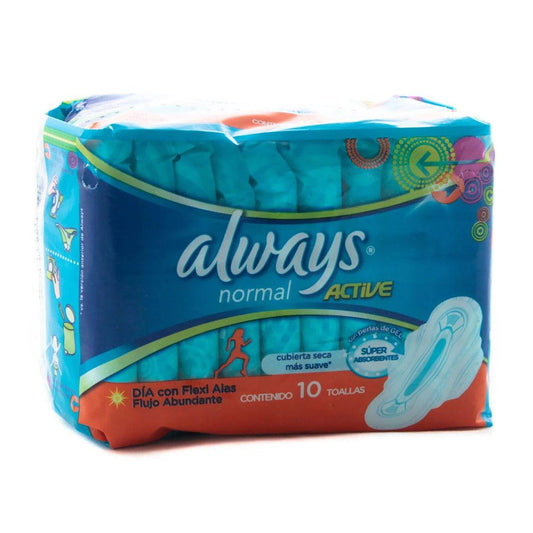 Toallas Sanitarias Always Seca 10 Piezas