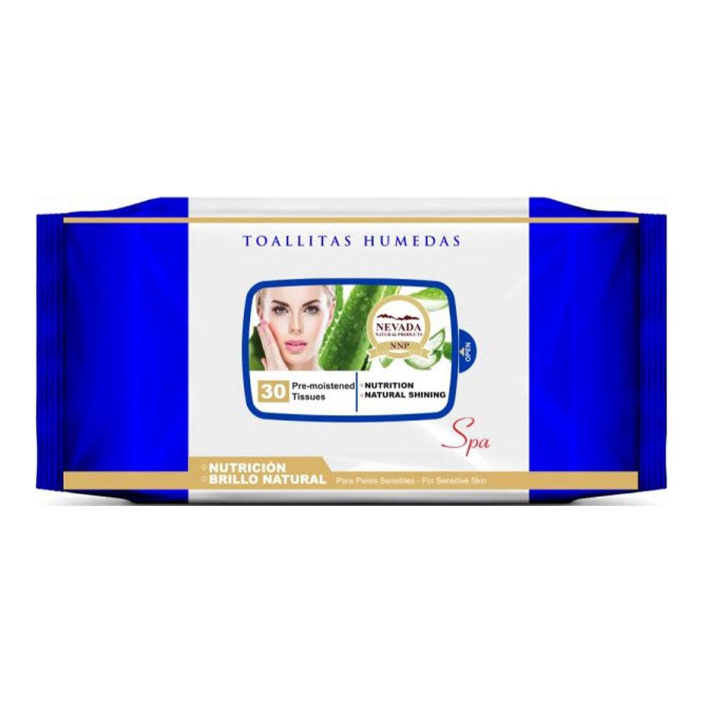 Toallitas Desmaquillantes Nevada Con Aloe Vera 30 Unidades
