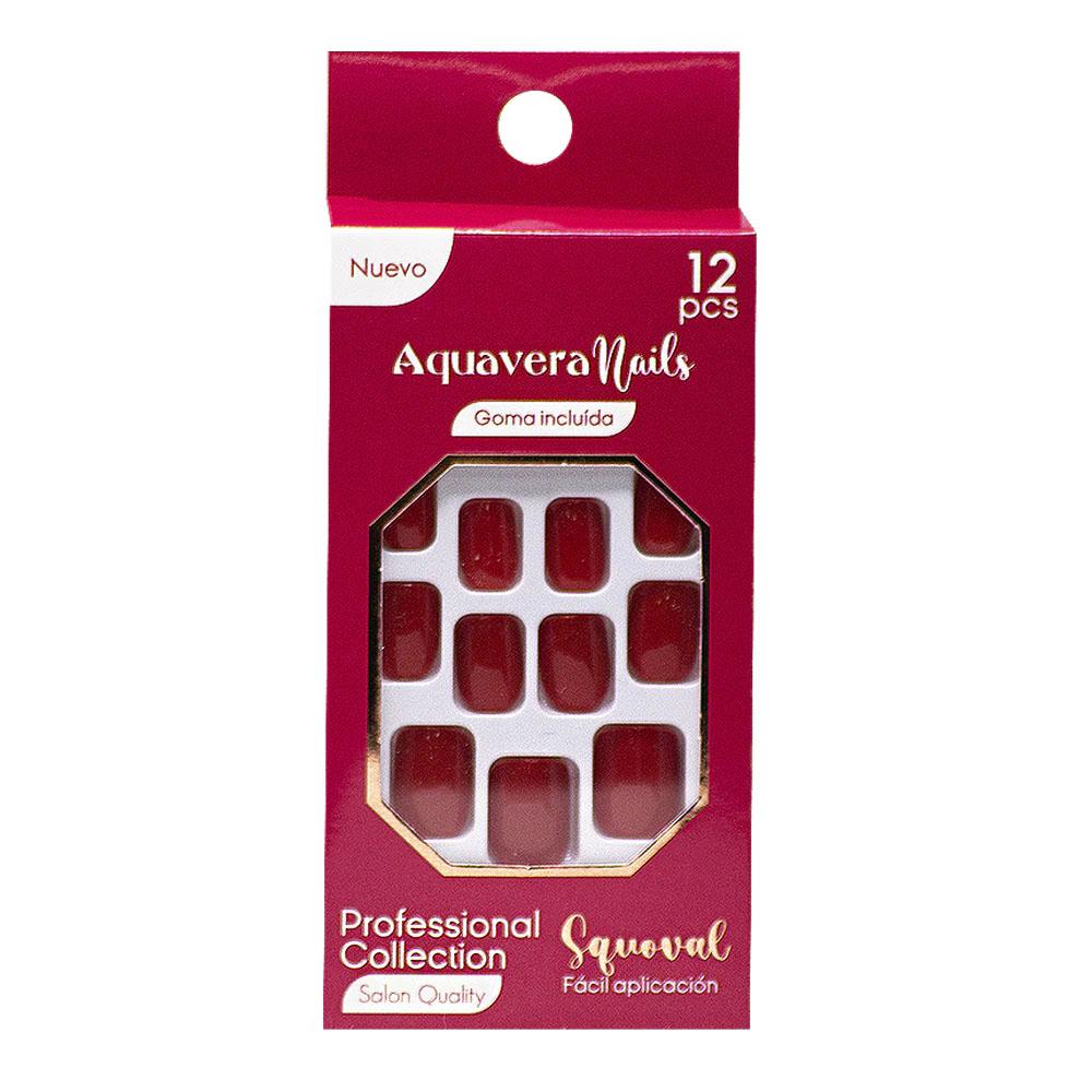 Uñas Falsas Aquavera Squoval 7 Para Dama
